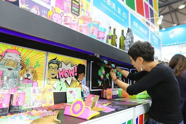 全印展上，HP噴碼機推出各類打印技術的作品