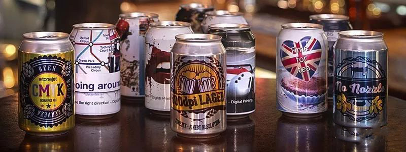 靜電按需噴碼技術實現飲料罐直噴數碼打印 使用認證的食品級油墨